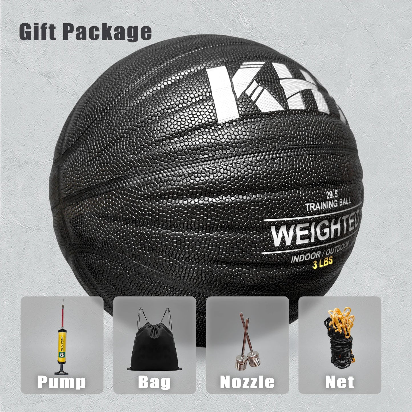 Elevate Your Game with the 1/1.3/1.5KG Size 7 Heavy Basketball - Premium PU Leather for Youth, Adults, and Professionals - Perfect for Indoor and Outdoor Training!